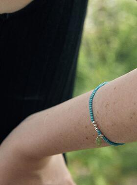 天然稀土绿串珠手链女款