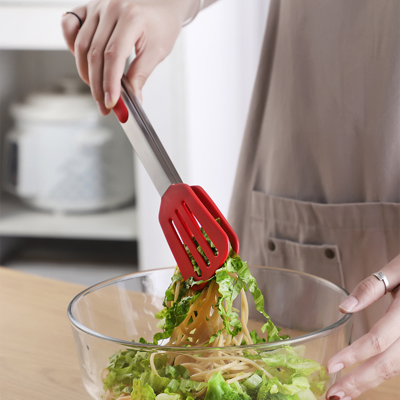 德国Daeden戴德304不锈钢牛排夹子硅胶食品水果面包烧烤家耐高温 - 图0