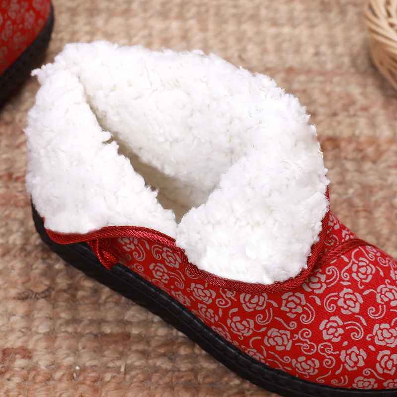 民族风保暖女棉靴新款老北京布鞋女复古加绒休闲软底防滑妈妈棉鞋,淘宝优惠券,粉丝福利购,淘宝优惠卷