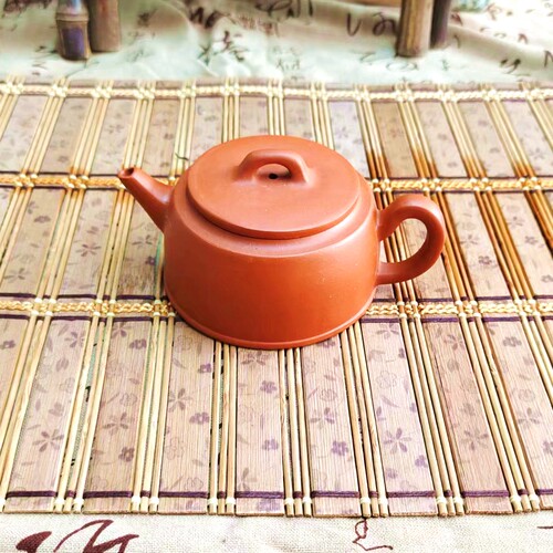宜兴紫砂茶壶原矿手工家用送礼泡茶壶功夫茶壶朱泥树纹壶供春壶 - 图2