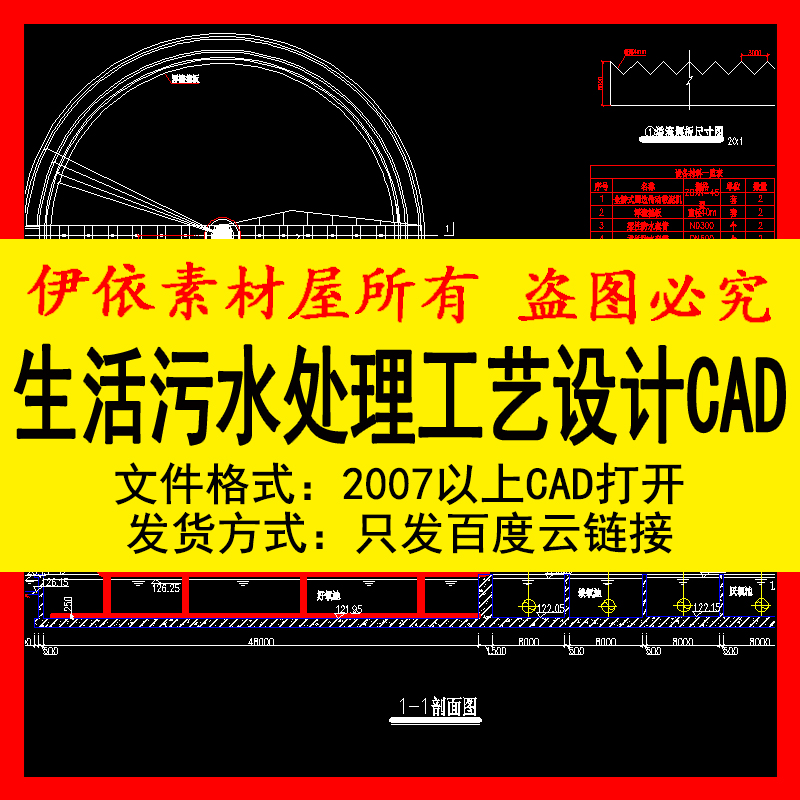 生活污水处理工艺设计CAD平面高程平流沉砂池AAO反应池说明计算书-图2