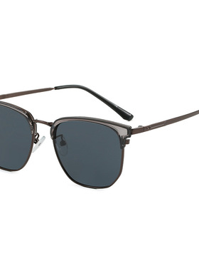 2026新款时尚方框墨镜男斯文眉毛框太阳镜TAC偏光户外街拍太阳镜