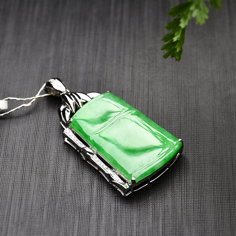 豪8印象l969镶嵌金钻竹节女吊坠 豪8印象颈饰