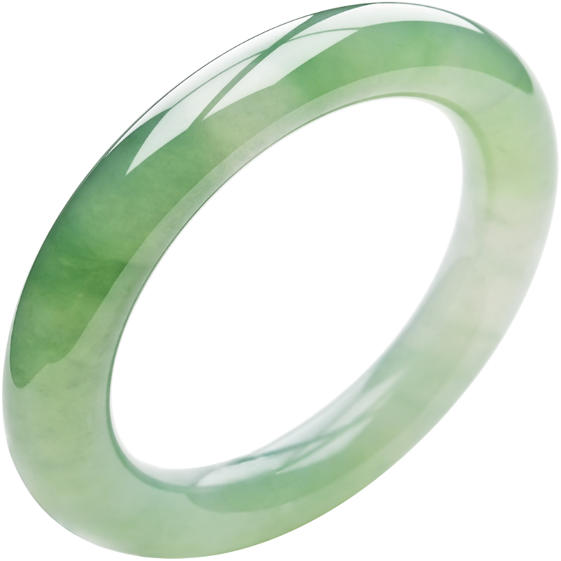 豪8印象f808天然翡翠圆条玉镯子 豪8印象手饰