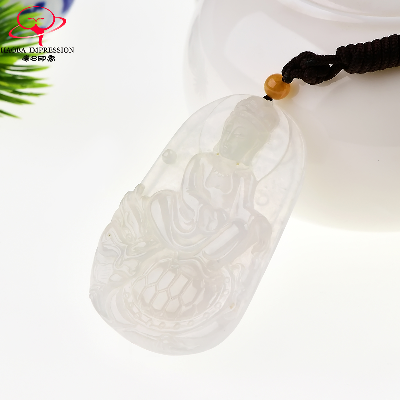 豪8印象x177天然翡翠龙头观音吊坠 豪8印象颈饰