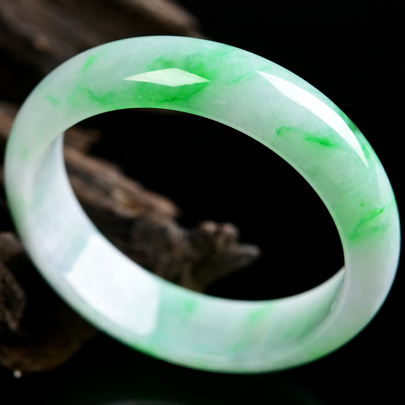 豪8印象s88-224玉镯白底翡翠手镯 豪8印象手饰