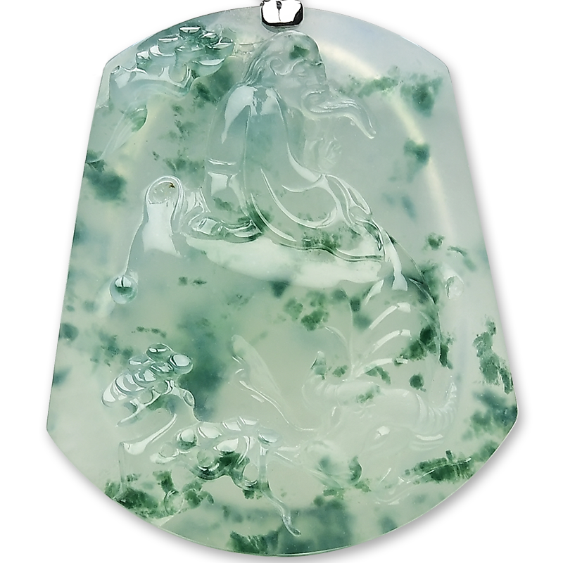 豪8印象f702天然翡翠老子出关吊坠 豪8印象颈饰