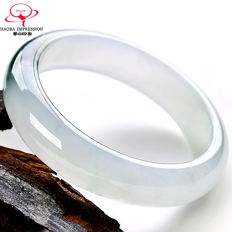 豪8印象m2455天然翡翠冰种玉镯 豪8印象手饰