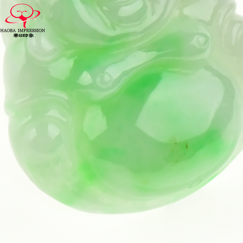 豪8印象x1101天然翡翠淡绿女吊坠 豪8印象颈饰