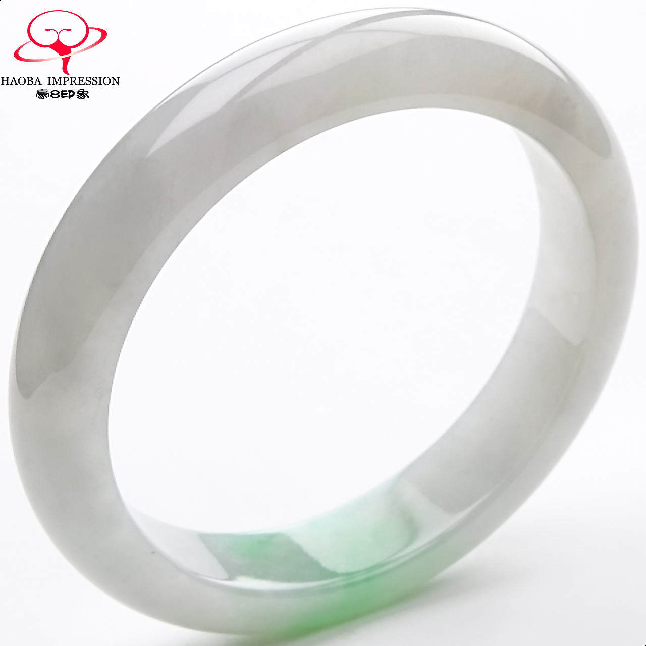 豪8印象s58-439冰种女翡翠手镯 豪8印象手饰