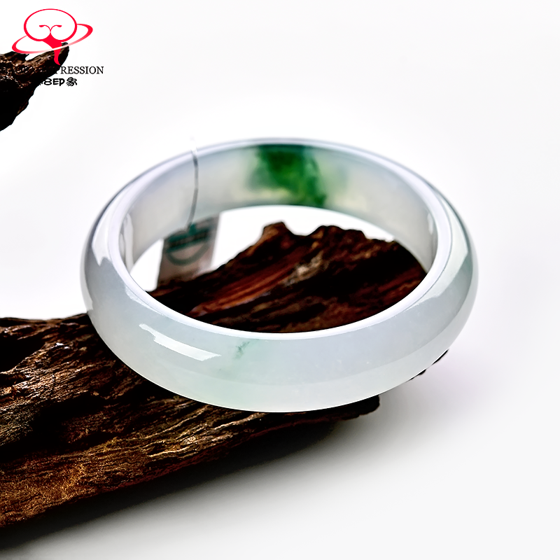 豪8印象m2455天然翡翠冰种玉镯 豪8印象手饰