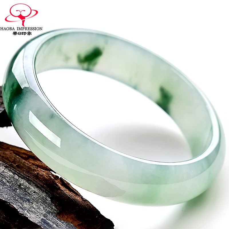 豪8印象m2429天然翡翠缅甸手镯 豪8印象手饰