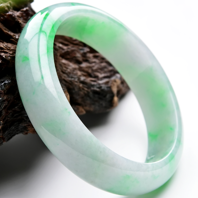 豪8印象s88-224玉镯白底翡翠手镯 豪8印象手饰