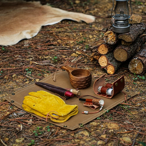 Wild Bushcraft Outdoor Camping Oil Wax Canvas Canvas Lange Box