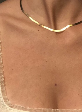 钛钢电镀18k欧美项链肯豆同款女