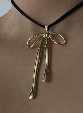 时尚项链ins风蝴蝶结新款甜美