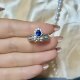 Natural royal blue sapphire ring