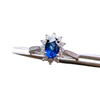 Natural unfired royal blue sapphire ring 4×6 Princess Diana style 925 silver finely inlaid colored gemstone jewelry