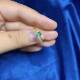 S925 silver emerald ring natural micro oil color treasure