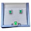 Jiuyuan Jewelry Wooden Color Emerald Set