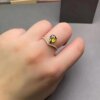 Natural sapphire ring 18k gold finely inlaid 6.5 x 9.5 natural sapphire jewelry