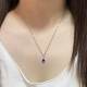 Natural royal blue sapphire pendant