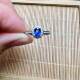 Natural unfired cornflower sapphire ring 4 x 5 925 silver finely inlaid natural colored gemstone jewelry