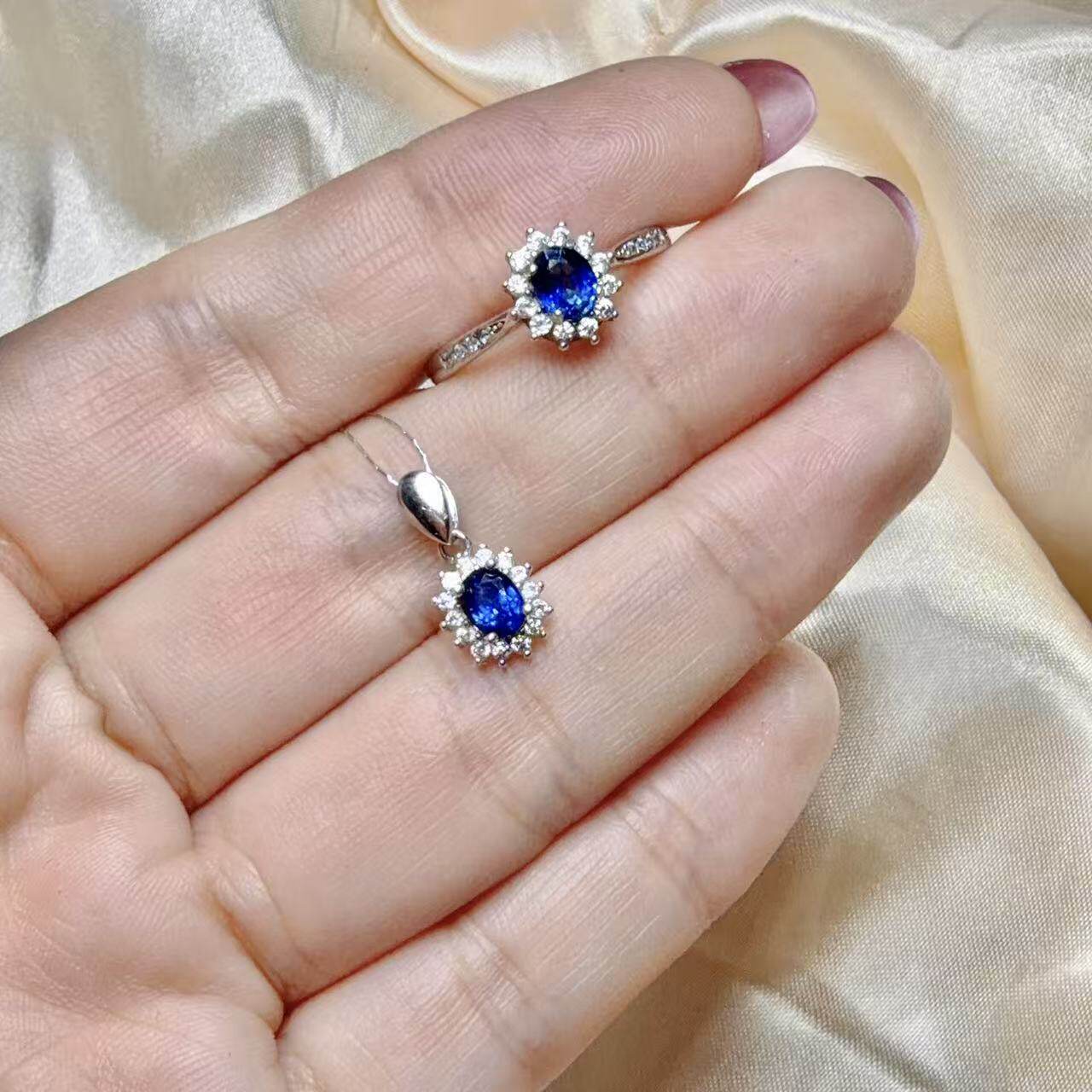 Natural Royal Blue Pigeon Blood Ruby Princess Diana Jewelry
