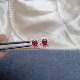 Natural pigeon blood red ruby ​​Princess Diana style earrings