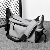 Hong Kong Tide Card New Slanted Satchel Men Waterproof Korean Version Single Shoulder Backpack Function Tooling Riding Postman Bag