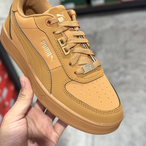 彪马PUMA新款男女情侣磨砂皮小麦色软底透气运动休闲板鞋405755 - 图1