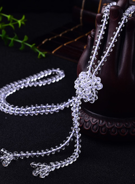 假一赔十项链天然白色透明水晶