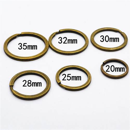 28/30/32mm复古配件 30mm古铜色钥匙扣圈35mm 环 81111扁圈外径 - 图0