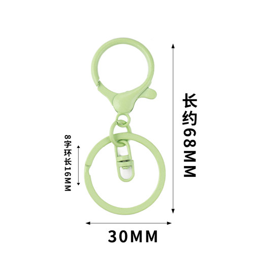 彩色合金龙虾扣8字扣钥匙圈3件套DIY手工饰品配件玩具挂扣钥匙扣 - 图3