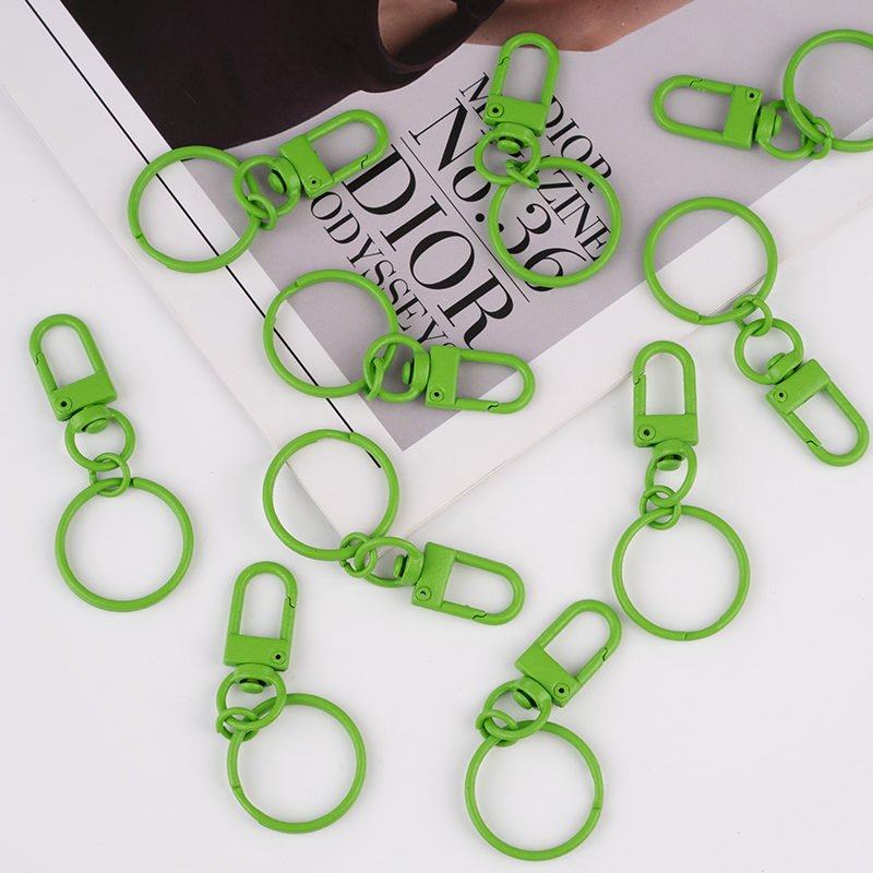 彩色书圈合金宠物龙虾扣加卡圈钥匙扣钥匙圈小门扣五金箱包扣 - 图2