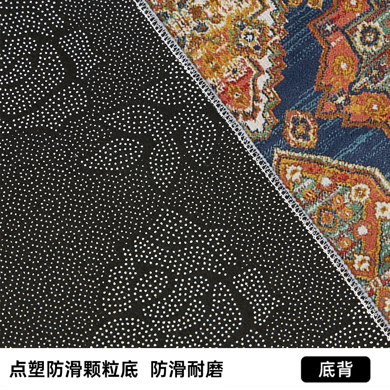 复古波斯入户玄关地垫土耳其欧式满铺进门垫民族风轻奢家用地垫 - 图3