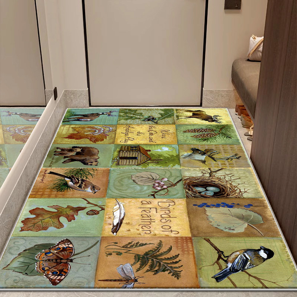 复古北欧动物脚垫家用大门垫易打理高端地垫2025入户点垫防滑吸水,淘宝优惠券,粉丝福利购,淘宝优惠卷