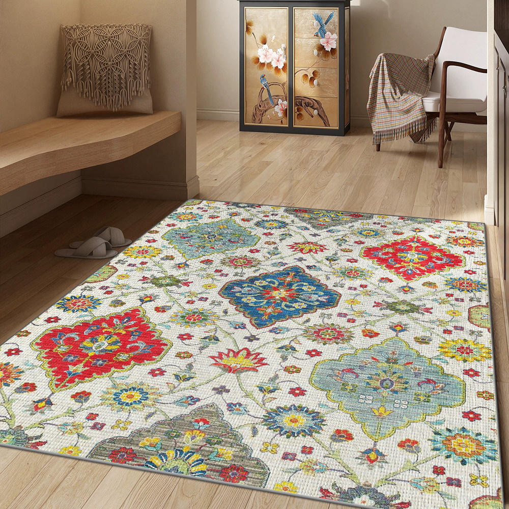 高级水晶绒卧室门地垫进门蹭土可裁剪床边脚垫波斯米亚风进门垫,淘宝优惠券,粉丝福利购,淘宝优惠卷