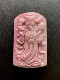 The God of Wealth has arrived! Full pink jade rhodonite bracelet material carved gemstone pendant