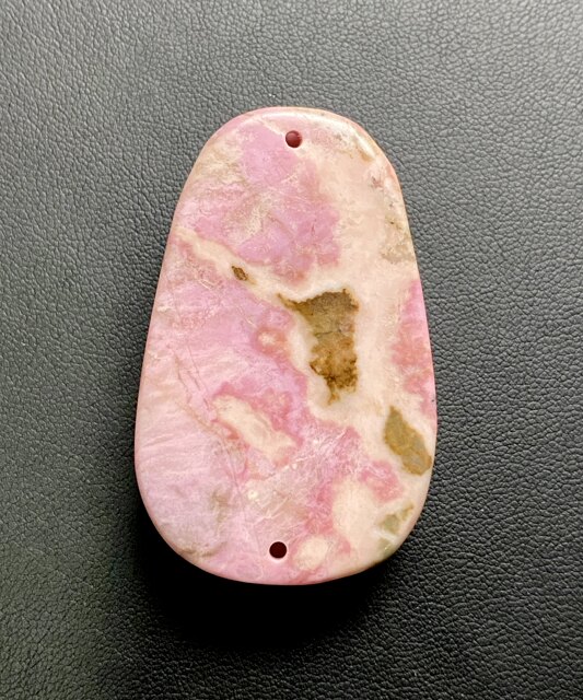 Natural rhodonite carving landscape plaque pendant raw ore carving