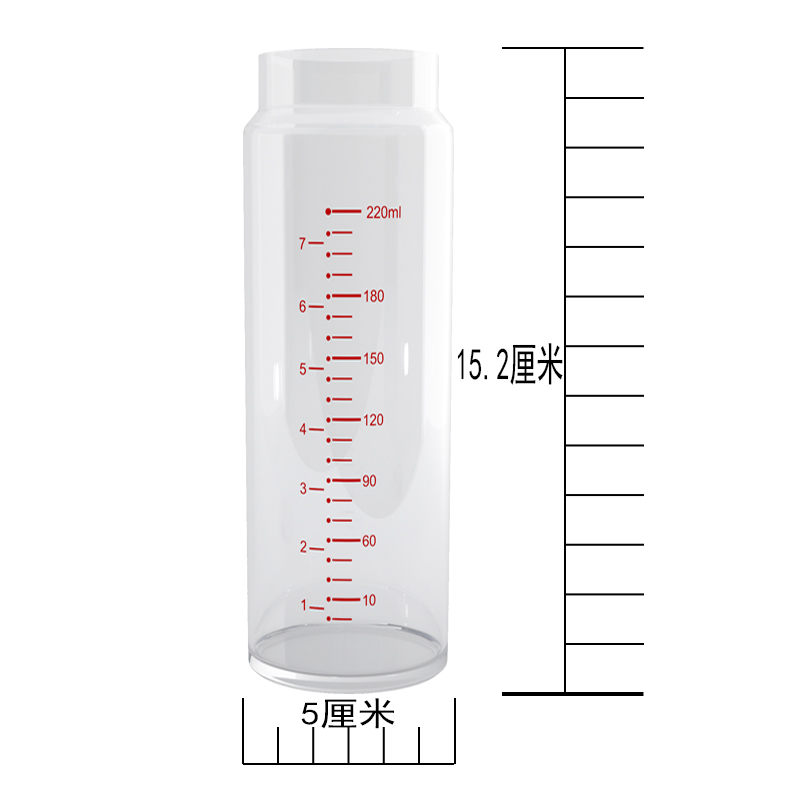 180毫升220毫升玻璃内胆直身奶瓶内胆玻璃欣哆咪双层玻璃奶瓶内胆