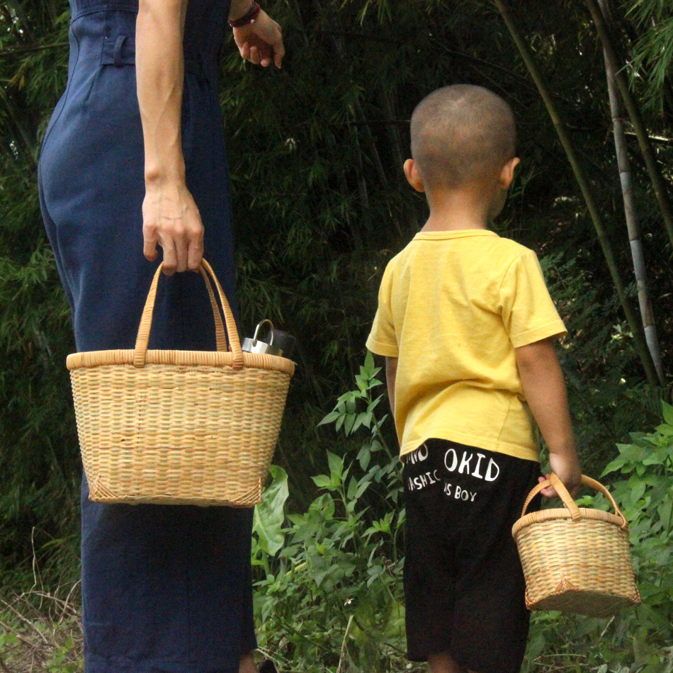 竹编竹制品  藤编手提篮 竹编篮子家用 买菜购物筐 野餐提手菜篮,淘宝优惠券,粉丝福利购,淘宝优惠卷