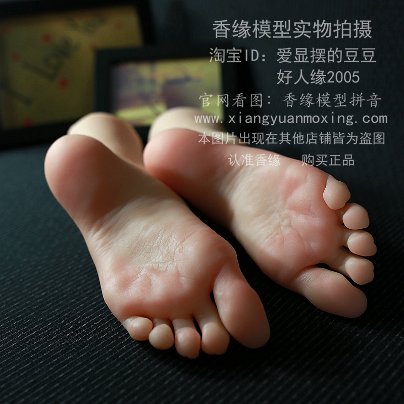 小柒36D全胶仿真足模脚模真人女脚硅胶美脚香缘模型丝袜鞋子道具 - 图2