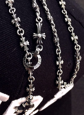 复古十字架钛钢毛衣链蛇蛇同款