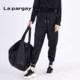 Lapargay Napajia Fashion Casual Pants Black Small Feet Sport Pants All-match Loose Lace-up Waist-Tipping Pants