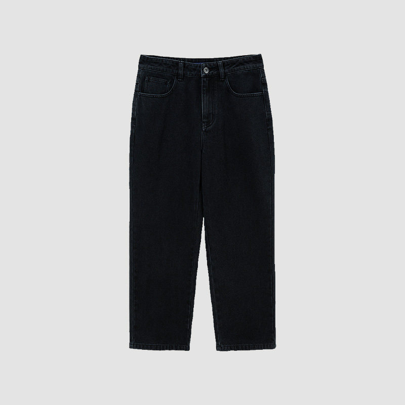 播2021冬新款修身高级黑色女牛仔裤 播牛仔裤