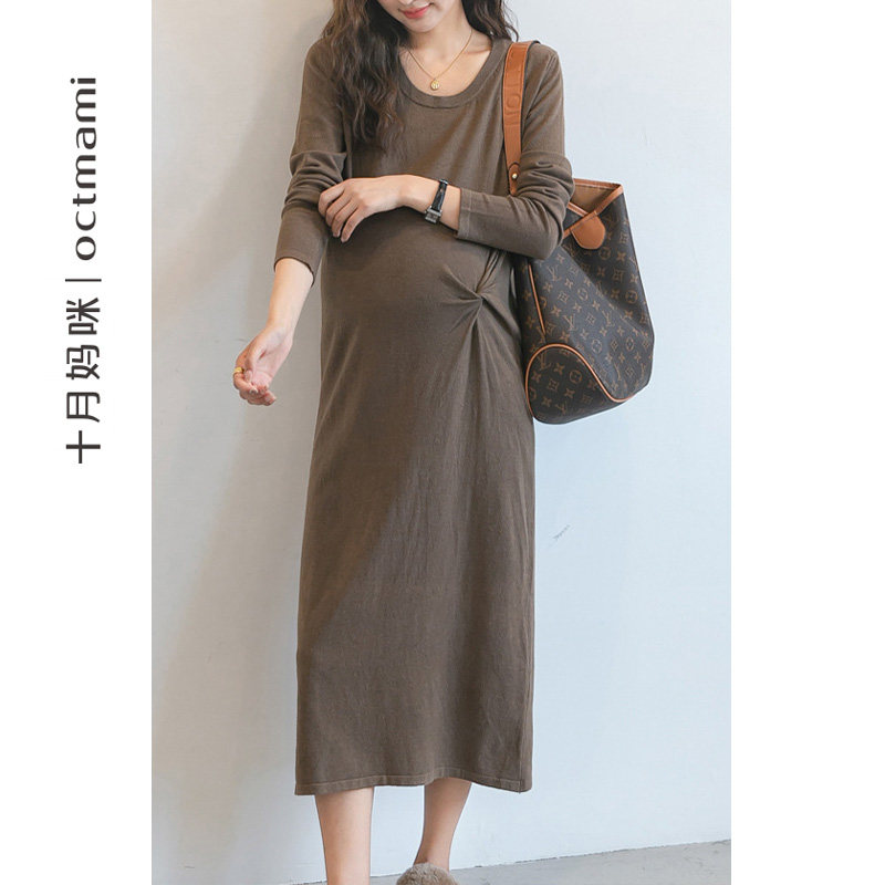 【新品】十月妈咪怀孕产后休闲连衣裙 十月妈咪连衣裙