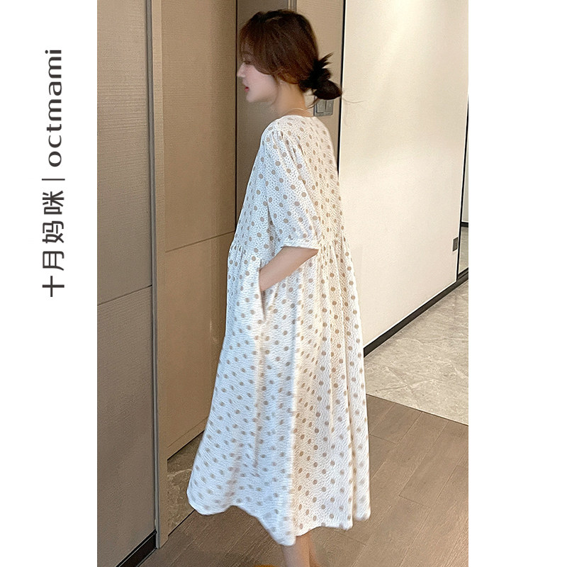 十月妈咪孕妇2023新款夏季连衣裙 十月妈咪连衣裙