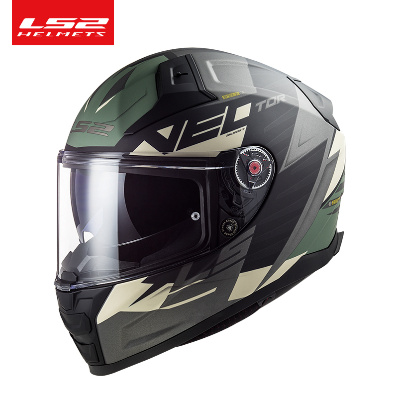 LS2碳纤维头盔男摩托车防雾双镜片全盔女四季机车跑盔冬季FF811_虎窝淘