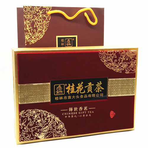 桂林特产袁大头礼盒桂花贡茶400克 桂花茶叶王茶傅世香茗桂花王茶 - 图1